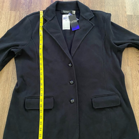 Ralph Lauren Women’s Sweater-Knit Blazer In Black Size XL New - Picture 9 of 10